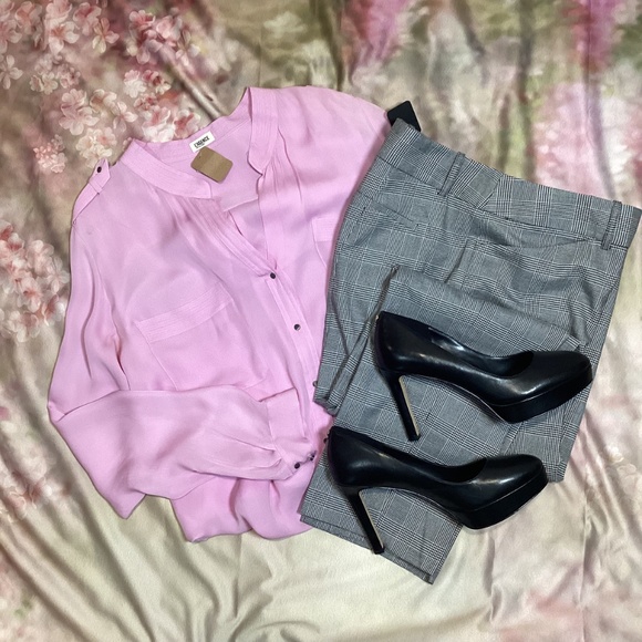 L’agence Pink Long Sleeve Blouse GUC Size 8 - Picture 3 of 13